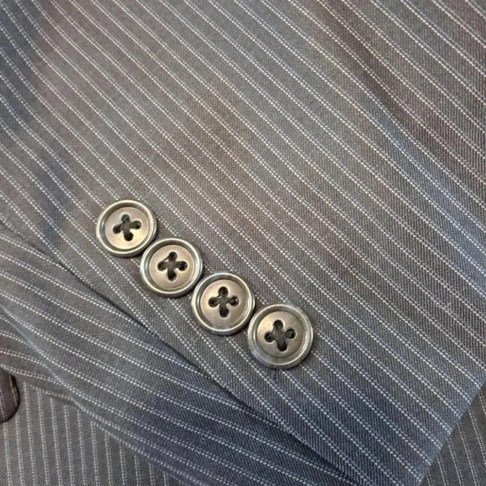 CALVIN Klein‎ Dark Blue Pinstripe Suit Jacket Size 40R